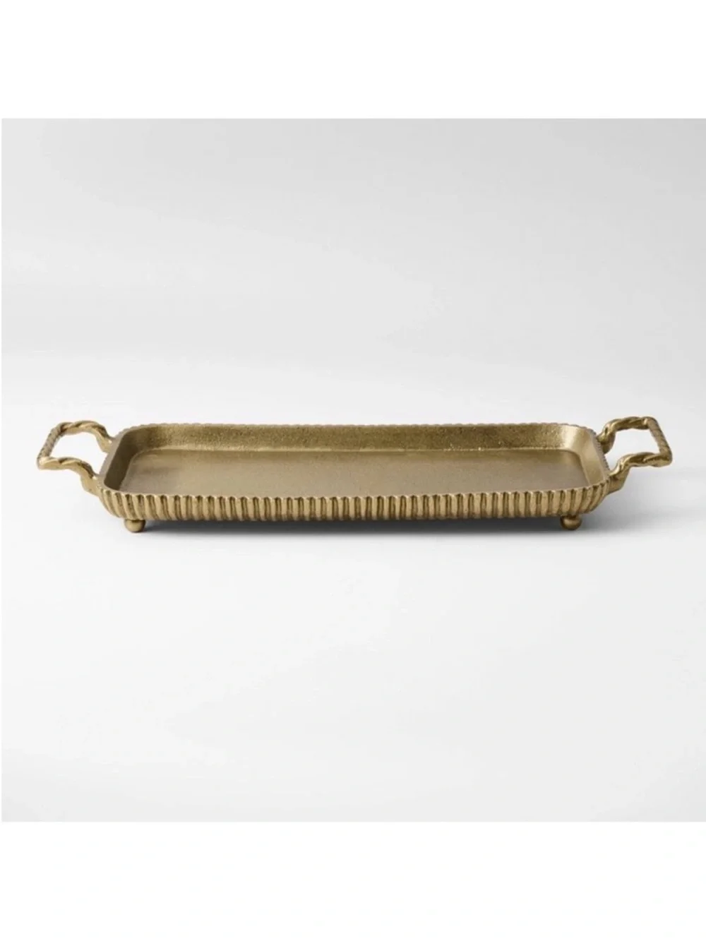 Studio McGee Brass Footed Tray with Handles - Threshold™